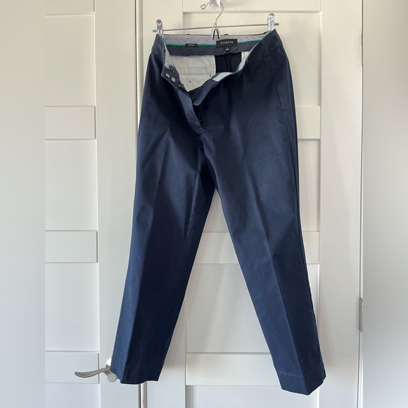 Talbots Heritage Navy slim ankle slit pants - Picture 2 of 4